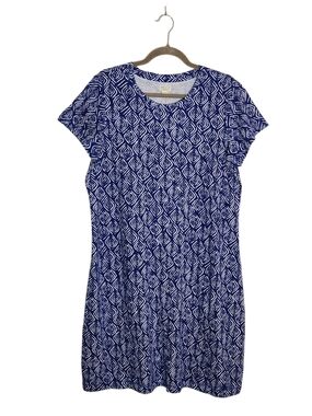 Capelton Road Navy and White Print T-Shirt Dress Size XL NWT